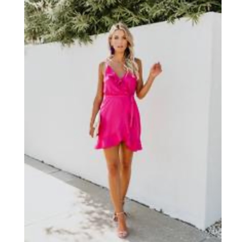 Fuschia mini dress